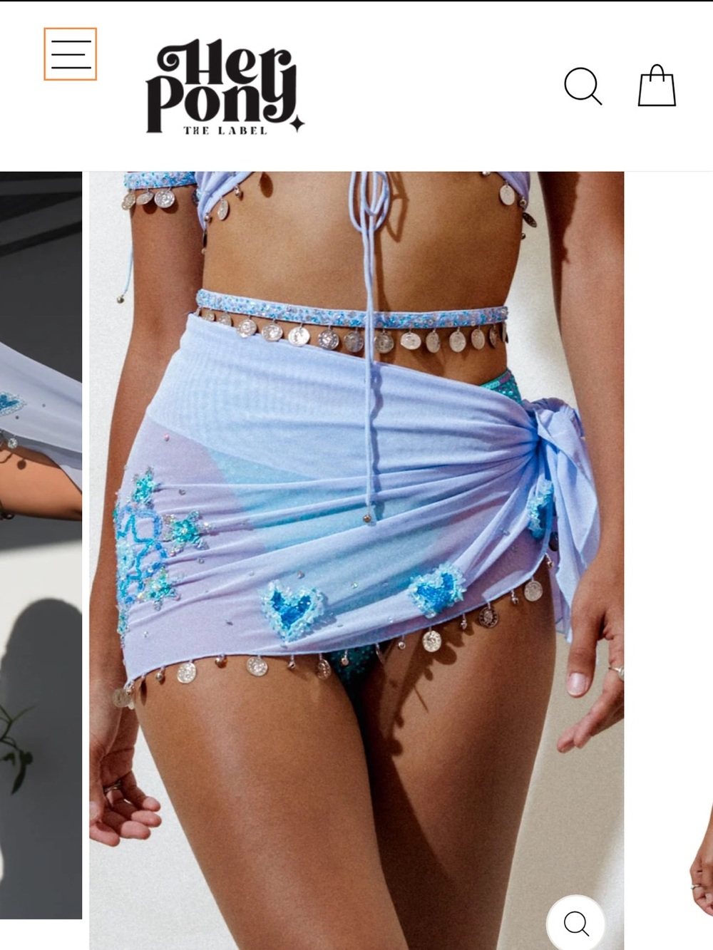Her Pony Lilac Sequin Sarong